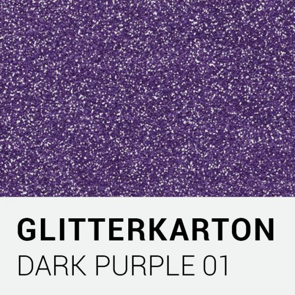 Glitterkarton - Dark purple 01