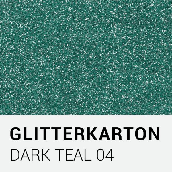 Glitterkarton - Dark teal 04