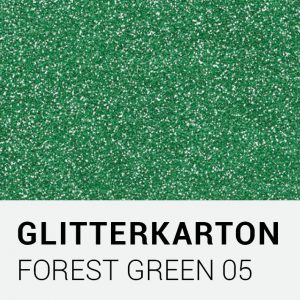 Glitterkarton - Forest green 05
