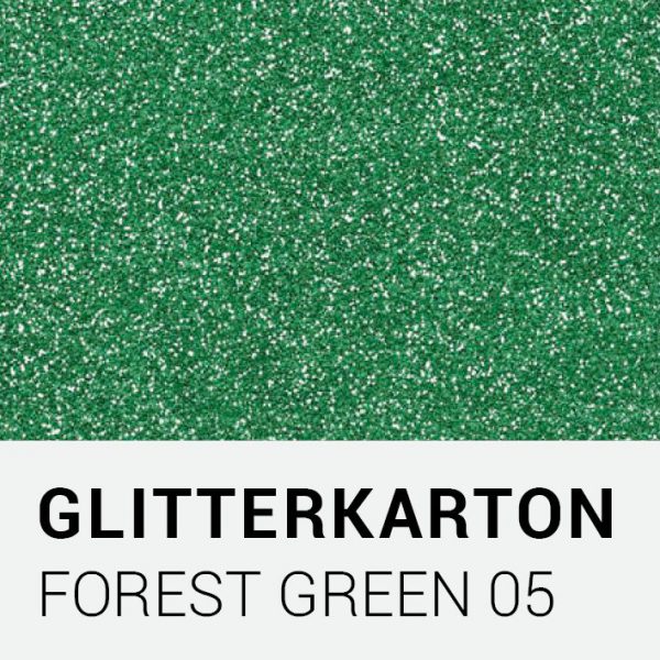 Glitterkarton - Forest green 05