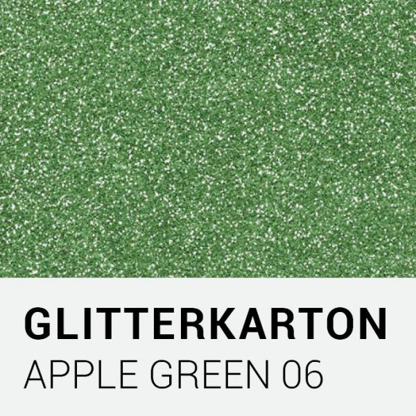 Glitterkarton - Apple green 06
