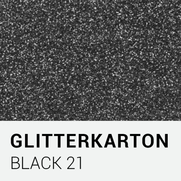Glitterkarton - Black 21