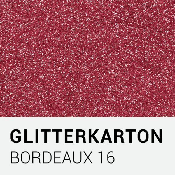 Glitterkarton - Bordeaux 16