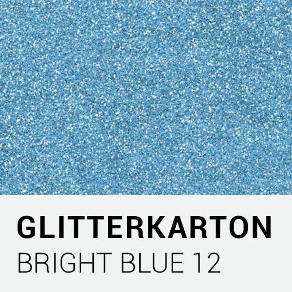 Glitterkarton - Bright blue 12