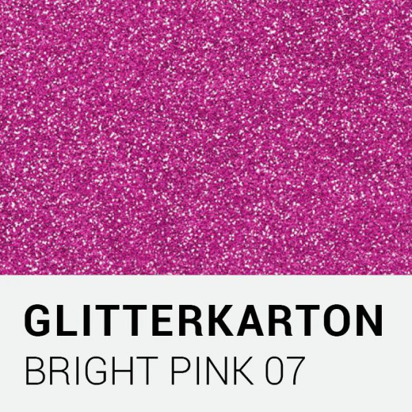 Glitterkarton - Bright pink 07