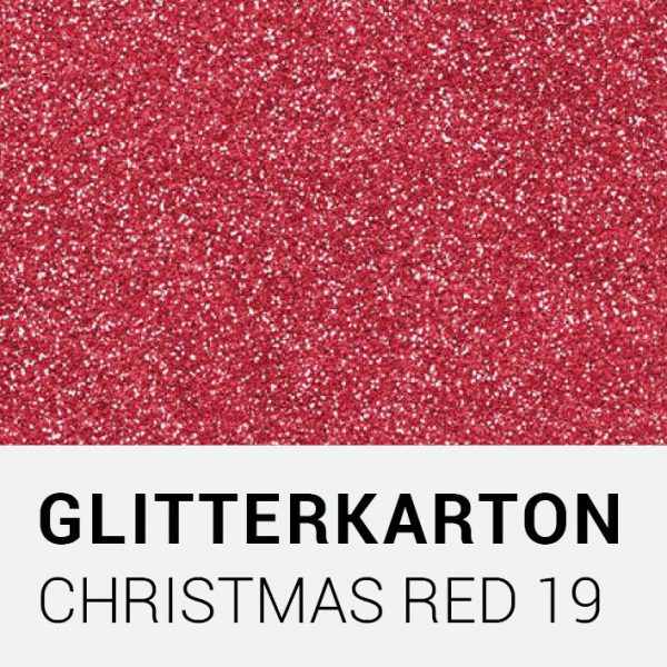 Glitterkarton - Christmas red 19