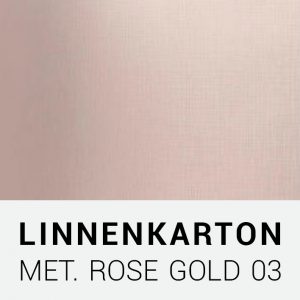 Linnenkarton - Metallic rose gold 03