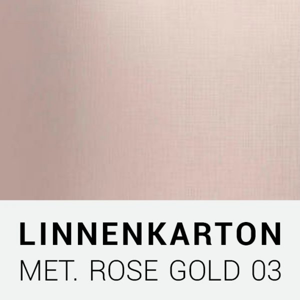 Linnenkarton - Metallic rose gold 03