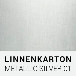 Linnenkarton - Metallic silver 01